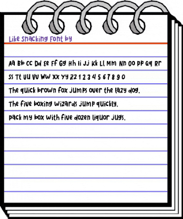 Like Snacking Regular animated font preview Like Snacking Regular animated font preview