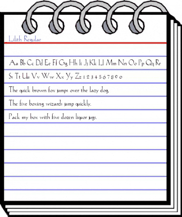 Lilith Regular animated font preview Lilith Regular animated font preview