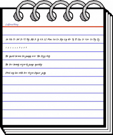 LillianMay Regular animated font preview