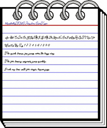 lily of holly DEMO Regular animated font preview