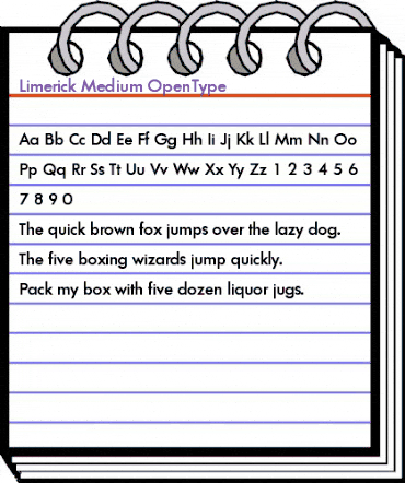 Limerick-Medium Regular animated font preview