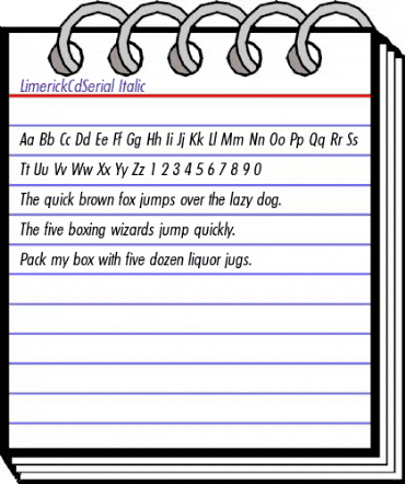 LimerickCdSerial Italic animated font preview LimerickCdSerial Italic animated font preview