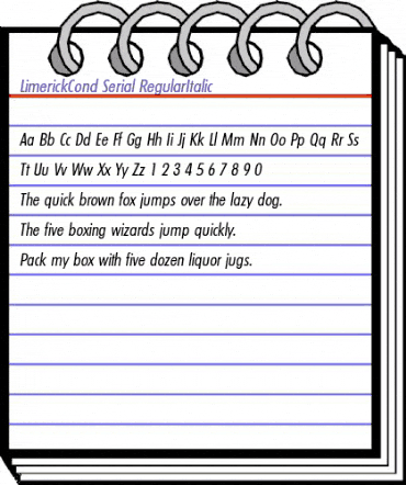 LimerickCond-Serial RegularItalic animated font preview LimerickCond-Serial RegularItalic animated font preview