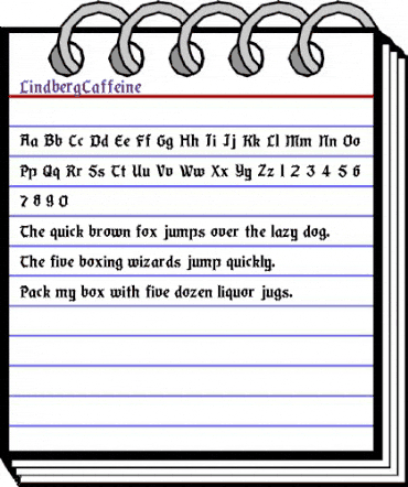 LindbergCaffeine Regular animated font preview