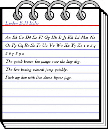 Linden Bold Italic animated font preview Linden Bold Italic animated font preview