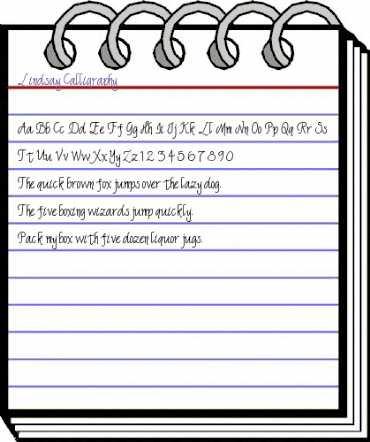 Lindsay Calligraphy Regular animated font preview