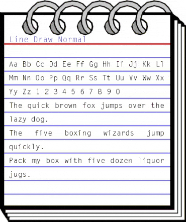 Line Draw Normal animated font preview