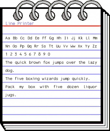 Line Printer Regular animated font preview Line Printer Regular animated font preview