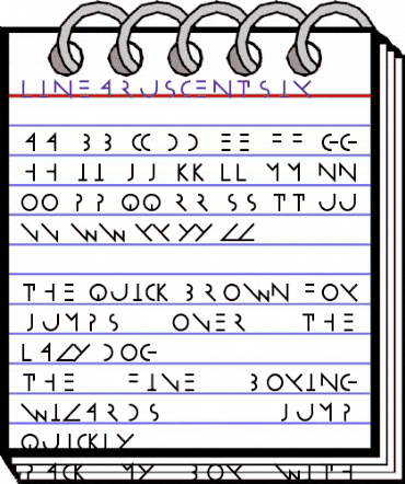 LinearusCentSix Regular animated font preview