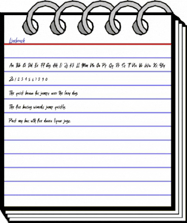 Linebrush Regular animated font preview