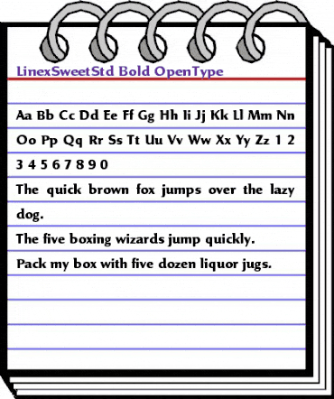 Linex Sweet Std Bold animated font preview