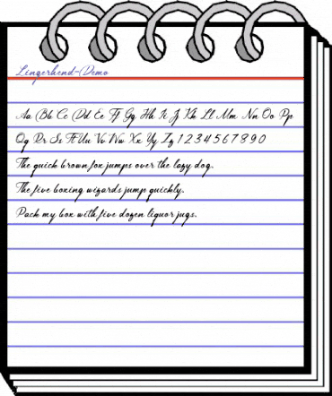 Lingerhend-Demo Regular animated font preview