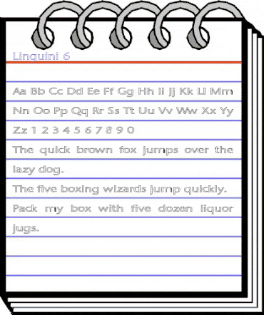 Linguini 6 Regular animated font preview Linguini 6 Regular animated font preview