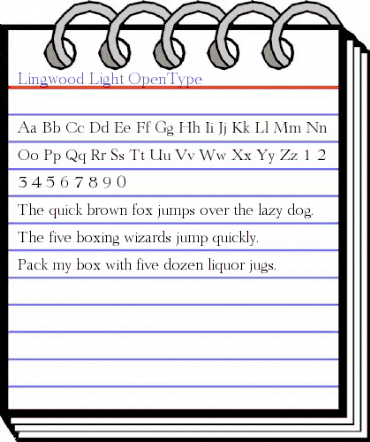 Lingwood-Light Regular animated font preview