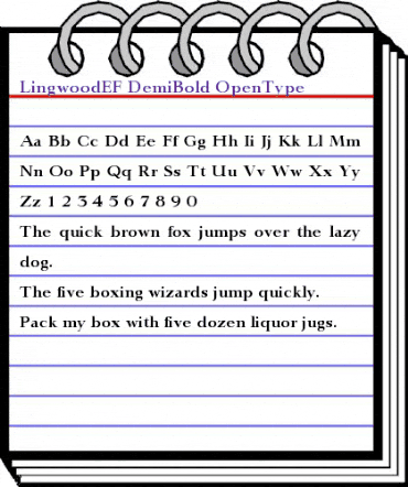 LingwoodEF DemiBold animated font preview
