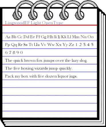 LingwoodEF Light animated font preview LingwoodEF Light animated font preview