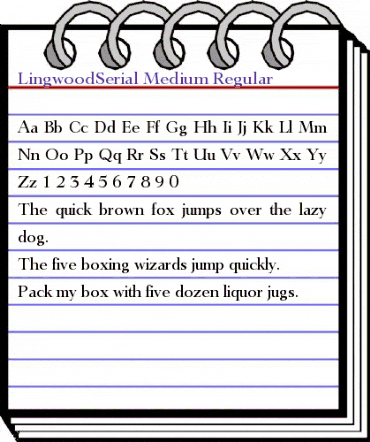 LingwoodSerial-Medium Regular animated font preview