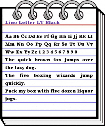 LinoLetter LT Medium Bold animated font preview