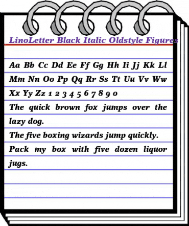 LinoLetter MediumOsF Bold Italic animated font preview LinoLetter MediumOsF Bold Italic animated font preview