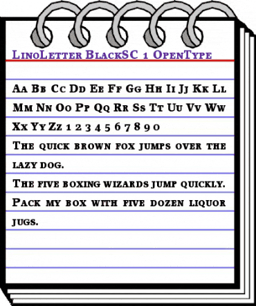 LinoLetter Black Small Caps & Oldstyle Figures animated font preview LinoLetter Black Small Caps & Oldstyle Figures animated font preview