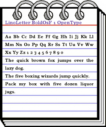 LinoLetter Bold Oldstyle Figures animated font preview