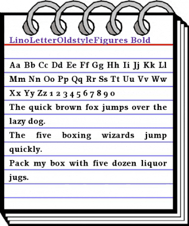 LinoLetterOldstyleFigures Bold animated font preview