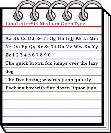 LinoLetter Std Medium animated font preview LinoLetter Std Medium animated font preview