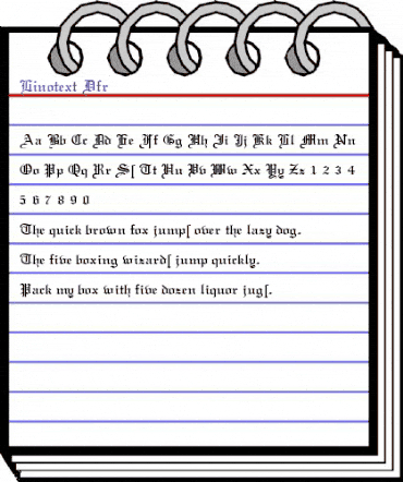 Linotext Dfr Regular animated font preview