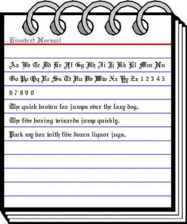 Linotext-Normal Regular animated font preview