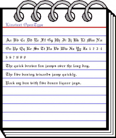 Linotext Regular animated font preview