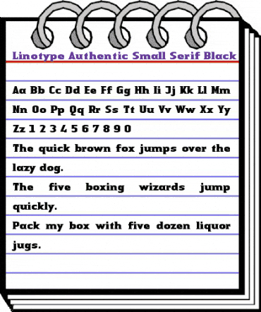 LTAuthenticSmallSerif Medium Black animated font preview