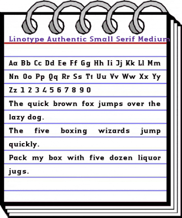 LTAuthenticSmallSerif Medium Medium animated font preview