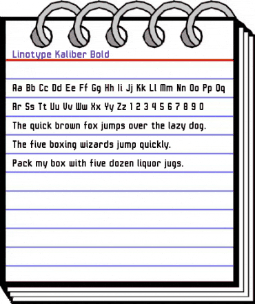 LinotypeKaliber Bold animated font preview