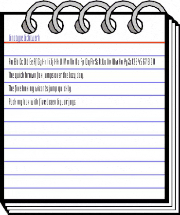 LinotypeLichtwerk Regular animated font preview