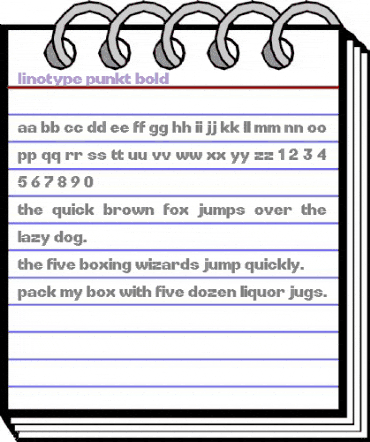 LinotypePunkt Bold animated font preview