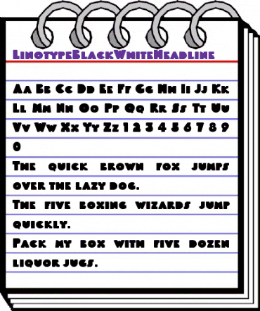 LTBlackWhiteHeadline Black animated font preview