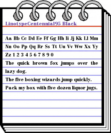 LinotypeCentennial95-Black Black animated font preview LinotypeCentennial95-Black Black animated font preview
