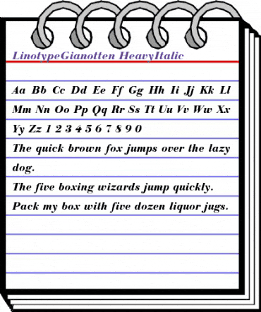 LTGianotten Regular Bold Italic animated font preview LTGianotten Regular Bold Italic animated font preview