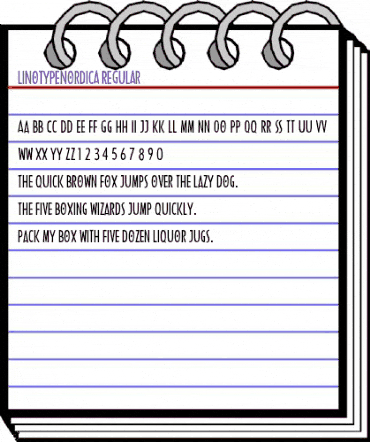 LTNordica Regular animated font preview