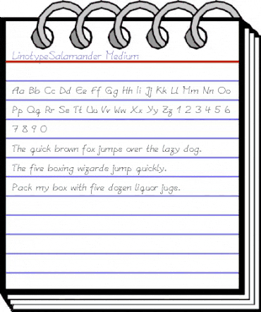 LTSalamander Medium Regular animated font preview