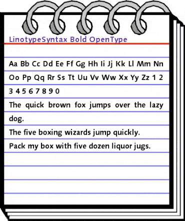 LinotypeSyntax Bold animated font preview LinotypeSyntax Bold animated font preview