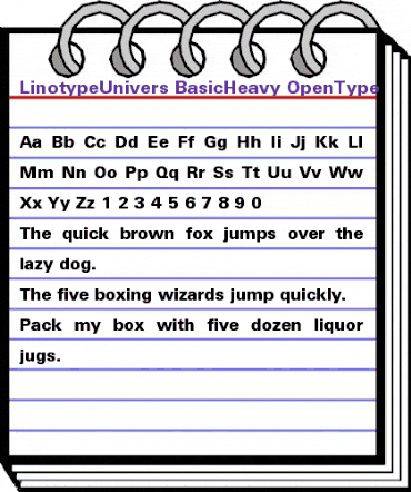 LinotypeUnivers BasicHeavy animated font preview