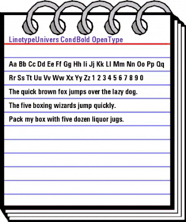 LinotypeUnivers CondBold animated font preview LinotypeUnivers CondBold animated font preview