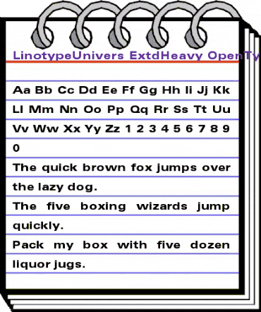 LinotypeUnivers ExtdHeavy animated font preview LinotypeUnivers ExtdHeavy animated font preview