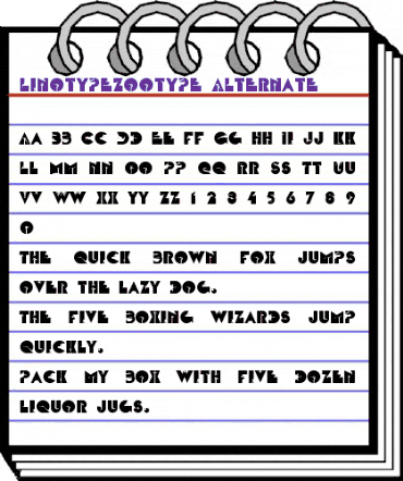 LTZootype Alternate Regular animated font preview LTZootype Alternate Regular animated font preview