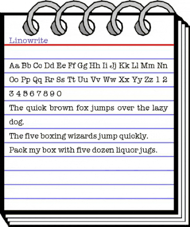 Linowrite Regular animated font preview