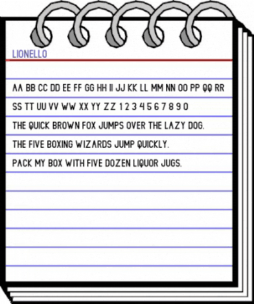 LIONELLO Regular animated font preview LIONELLO Regular animated font preview