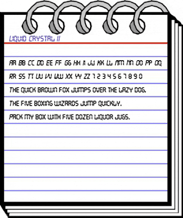 Liquid Crystal II Regular animated font preview Liquid Crystal II Regular animated font preview