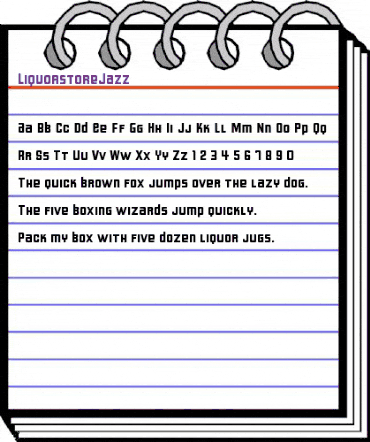 LiquorstoreJazz Regular animated font preview
