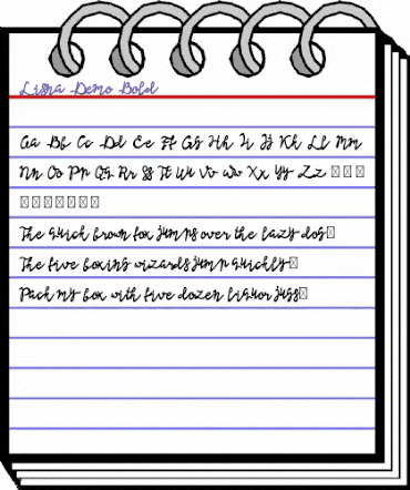 Lisna Demo Bold animated font preview